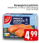 Norwegische Lachsfilets im Angebot bei EDEKA in Rheine Norwegische Lachsfilets Angebote von GUT GÜNSTIG bei EDEKA Rheine für 4,99 €