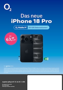 aetka Prospekt der Woche "Das neue iPhone 18 Pro" Seite 1, 07.10.2026 bis 03.11.2026 für Dresden Aktueller aetka Prospekt "Das neue iPhone 18 Pro" Seite 1 von 2 Seiten für Dresden