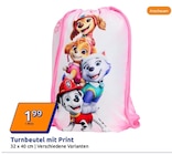 Turnbeutel mit Print im Angebot bei Action in Duisburg Turnbeutel mit Print Angebote bei Action Duisburg für 1,99 €