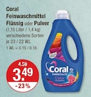 Feinwaschmittel Flüssig von Coral im aktuellen V-Markt Prospekt für 3,49 €