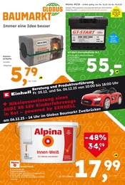 Aktueller Globus-Baumarkt Prospekt mit Kaffee, "Immer eine Idee besser", Seite 1