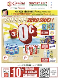 Catalogue Casino Supermarchés à Paris, avec 32 pages Prospectus Casino Supermarchés à Paris, "Votre été zéro souci !", 32 pages, 04/07/2022 - 17/07/2022