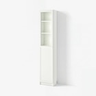 Bücherregal mit Paneel-/Vitrtür weiß/Glas Angebote von BILLY / OXBERG bei IKEA Stralsund für 69,99 €