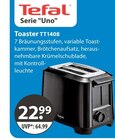 Toaster TT1408 im V-Markt Prospekt Toaster TT1408 von Tefal im aktuellen V-Markt Prospekt für 22,99 €