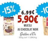 Muesli au chocolat noir - GRILLON D'OR en promo chez Naturalia Muesli au chocolat noir - GRILLON D'OR dans le catalogue Naturalia
