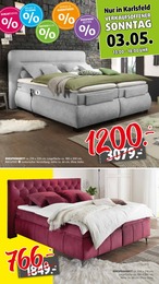 Bett im Polstermöbel Fischer Prospekt "JETZT IST SCHLUSS - LAGERRÄUMUNG HÖHEPUNKT" auf Seite 12