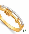 bague diamants 0,06 ct, taille 54, or jaune et rhodié 1,90 g dans le catalogue E.Leclerc