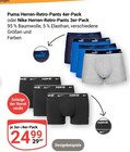 oder Nike Herren-Retro-Pants 3er-Pack im Angebot bei GLOBUS in Altenburg oder Nike Herren-Retro-Pants 3er-Pack Angebote von Puma bei GLOBUS Altenburg für 24,99 €