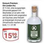Premium Gin London Dry Angebote von Konsum bei GLOBUS Hoyerswerda für 15,99 €