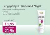 mea - meine apotheke - Hand- und Nagelcreme Angebot im Prospekt Hand- und Nagelcreme bei mea - meine apotheke im Prospekt "" für 1,95 €