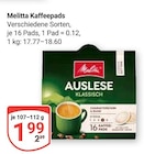 Kaffeepads im Angebot bei GLOBUS in Erftstadt Kaffeepads Angebote von Melitta bei GLOBUS Erftstadt für 1,99 €