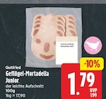 Geflügel-Mortadella Junior von Gutfried für 1,79 € bei EDEKA im Angebot Geflügel-Mortadella Junior von Gutfried im aktuellen EDEKA Prospekt
