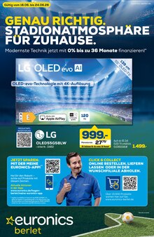 Fernseher im aktuellen EURONICS Prospekt (Soest) Fernseher im EURONICS Prospekt "GENAU RICHTIG. STADIONATMOSPHÄRE FÜR ZUHAUSE." mit 8 Seiten (Soest)