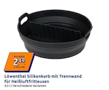 Silikonkorb mit Trennwand für Heißluftfritteusen im Action Prospekt Silikonkorb mit Trennwand für Heißluftfritteusen von Löwenthal im aktuellen Action Prospekt für 2,49 €