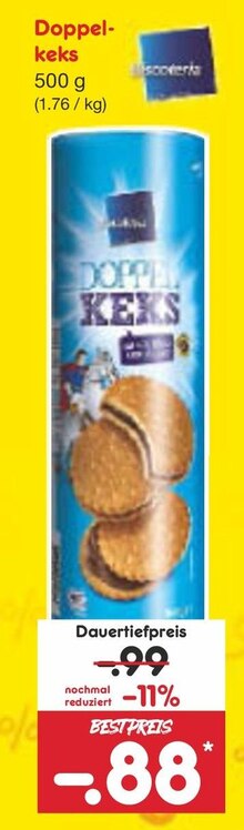 Doppelkeks bei Netto Marken-Discount in Neuwied Doppelkeks im Angebot bei Netto Marken-Discount Neuwied für 0,88 €