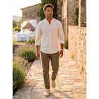 Chemise rayure en lin col mao homme - TEX dans le catalogue Carrefour