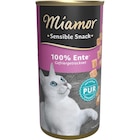 Miamor Sensible Snack Ente Pur 30 g im Angebot bei Zookauf in Monheim Miamor Sensible Snack Ente Pur 30 g Angebote von Miamor bei Zookauf Monheim für 1,99 €