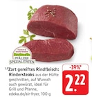 Rindersteaks bei EDEKA im Prospekt "" für 2,22 €
