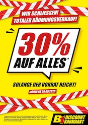 Aktueller B1 Discount Baumarkt Baumärkte Prospekt in Bottrop und Umgebung, "WIR SCHLIESSEN! TOTALER RÄUMUNGSVERKAUF!" mit 1 Seite, 20.09.2025 - 26.09.2025