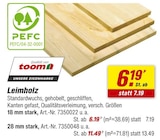 toom Baumarkt Ellwangen - Leimholz Angebot im Prospekt Leimholz bei toom Baumarkt im Ellwangen Prospekt für 6,19 €