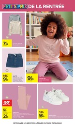 Prix et réduction Chaussures Enfant dans le prospectus Carrefour en cours Offre Chaussures Enfant dans le catalogue Carrefour du moment à la page 31