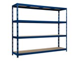 Etagère bois et métal H. 200 x L. 237 x P. 60 cm. en promo chez Brico Dépôt Etagère bois et métal H. 200 x L. 237 x P. 60 cm. dans le catalogue Brico Dépôt