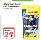 Blue 3 Smooth im Angebot bei GLOBUS in Altenburg Blue 3 Smooth Angebote von Gillette bei GLOBUS Altenburg für 2,99 €