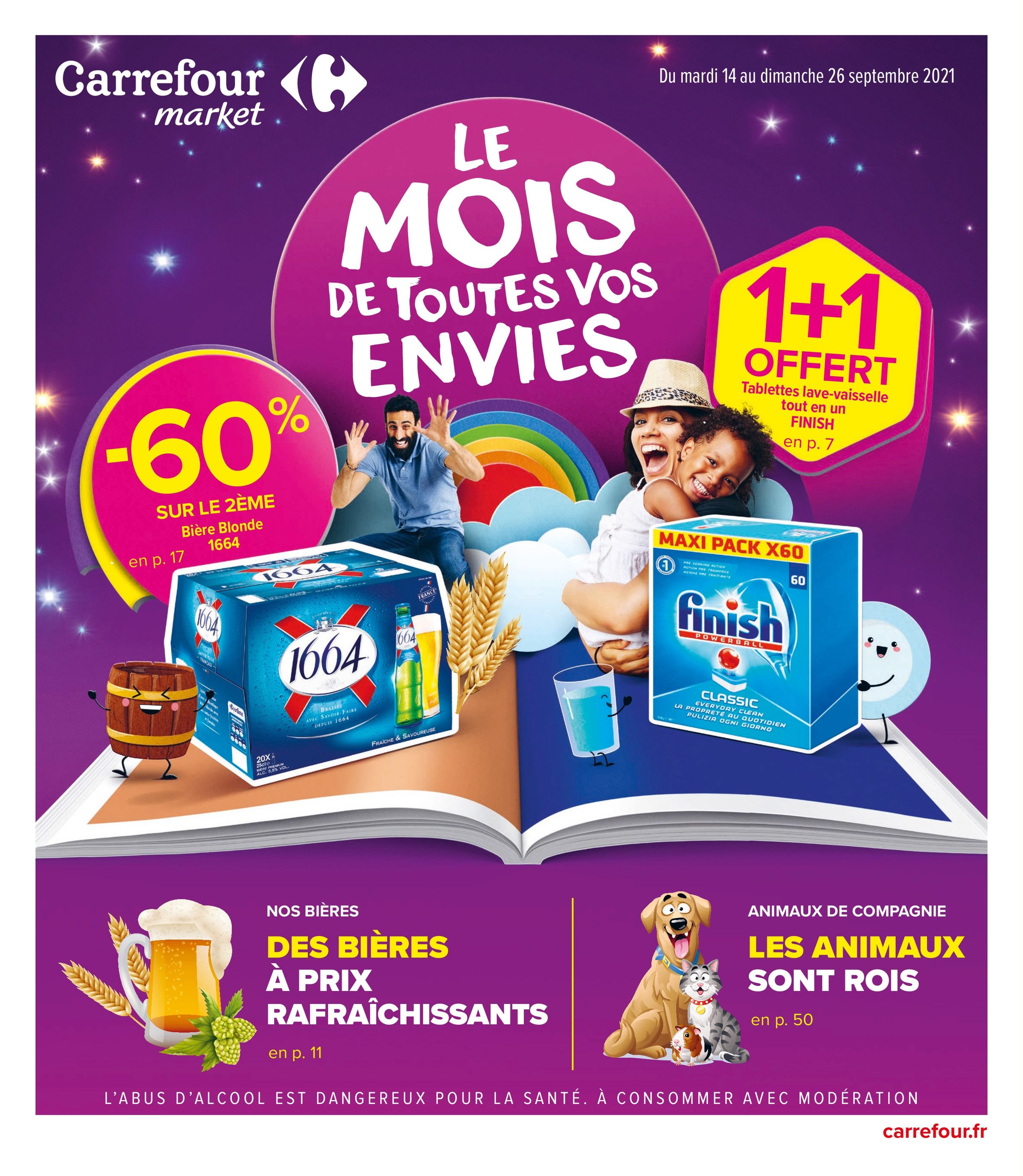 Catalogue Carrefour Market à La Valentine, avec 64 pages Prospectus Carrefour Market à La Valentine, "Le mois de toutes vos envies", 64 pages, 14/09/2021 - 26/09/2021