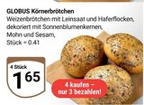 Aktuelles Körnerbrötchen Angebot bei GLOBUS in Ludwigshafen (Rhein) ab 1,65 €