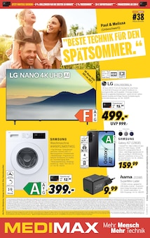Aktueller MEDIMAX Prospekt "BESTE TECHNIK FÜR DEN SPÄTSOMMER." Aktueller MEDIMAX Prospekt