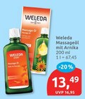 Massageöl mit Arnika von Weleda im aktuellen budni Prospekt