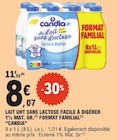 Lait uht sans lactose facile à digérer format familial - CANDIA dans le catalogue E.Leclerc