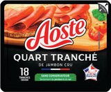 Quart tranché de jambon cru - AOSTE - Intermarché Super à Nancy Quart tranché de jambon cru - AOSTE en promo chez Intermarché Super Nancy à 2,59 €