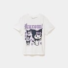 Promo T-shirt coton Hello Kitty Kuromi blanc fille à 9,99 € dans le catalogue La Halle à Loudéac