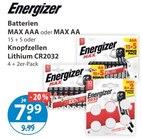 MAX AAA im Angebot bei V-Markt in Augsburg MAX AAA Angebote von Energizer bei V-Markt Augsburg für 7,99 €