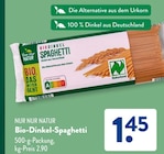 Bio-Dinkel-Spaghetti von Nur Nur Natur im aktuellen ALDI SÜD Prospekt für 1,45 €