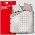 Parure microfibre Damier - Carrefour à Villiers-le-Bel Parure microfibre Damier en promo chez Carrefour Villiers-le-Bel à 13,00 €