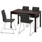 Aktuelles Tisch und 4 Stühle dunkelbraun/verchromt Glose schwarz Angebot bei IKEA in Neuss ab 715,00 €