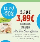 Couscous Sarrasin - Ma Vie Sans Gluten à 3,89 € dans le catalogue Naturalia