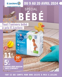 Prospectus E.Leclerc, "Spécial Bébé",  pages, 09/04/2024 - 20/04/2024