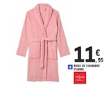 Robe de chambre femme - Tissaia Basics en promo chez E.Leclerc Thonon-les-Bains à 11,95 €