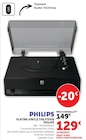 Platine vinyle The Stevie - PHILIPS - Hyper U à Lille Platine vinyle The Stevie - PHILIPS en promo chez Hyper U Lille à 129,00 €