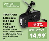 Solarradio mit Handkurbel im Angebot bei Kaufland in Leonberg Solarradio mit Handkurbel Angebote von TECHNAXX bei Kaufland Leonberg für 14,99 €