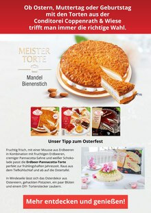 Conditorei Coppenrath & Wiese Prospekt "Sahnige Torten zum Osterfest!" mit 3 Seiten
