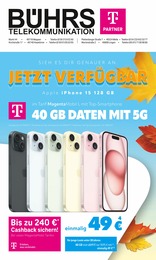 Telekom Partner Bührs Melle Prospekt für Löhne mit 8 Seiten Telekom Partner Bührs Melle Prospekt für Löhne: "Top Angebote", 8 Seiten, 01.11.2023 - 30.11.2023