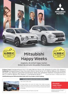 Aktueller Mitsubishi Prospekt für Emmerich (Rhein) und Ungebung, Seite zum blättern Mitsubishi Prospekt Mitsubishi Happy Weeks mit Seite in Emmerich (Rhein) und Umgebung