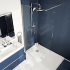 Paroi de douche à l'italienne fixe l. 120 x H. 195 cm, verre transparent 8 mm, profilés alu chromé, GoodHome Ledava - GoodHome en promo chez Castorama Le Perreux-sur-Marne à 189,90 €