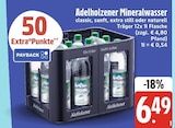 Mineralwasser classic, sanft, extra still oder naturell von Adelholzener für 6,49 € bei E xpress im Angebot Mineralwasser classic, sanft, extra still oder naturell von Adelholzener im aktuellen E xpress Prospekt