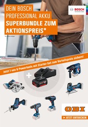 Bosch bei OBI Prospekt für Oldenburg mit 4 Seiten Bosch bei OBI Prospekt für Oldenburg: "DEIN BOSCH PROFESSIONAL AKKU", 4 Seiten, 18.05.2022 - 15.06.2022