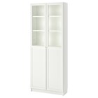 Aktuelles Bücherregal mit Paneel-/Vitrtüren weiß Angebot bei IKEA in Mönchengladbach ab 145,00 €